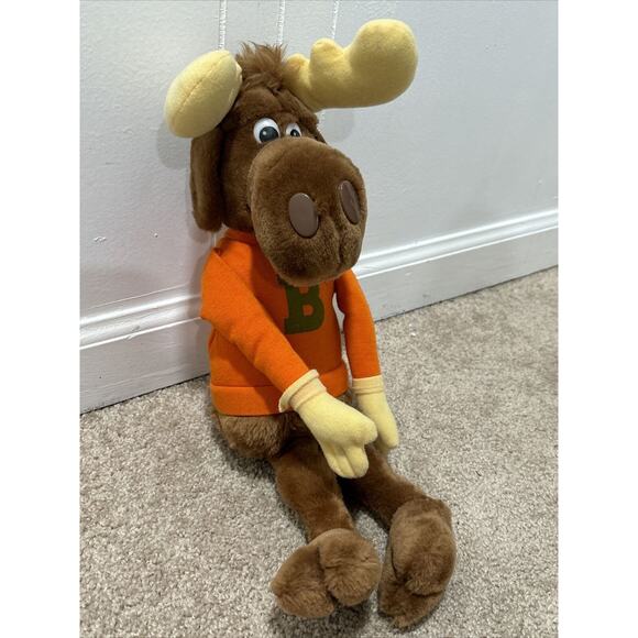 Vintage 1982 Bullwinkle Plush Toy Wallace Berrie W/ Tag Made In Korea - Picture 2 of 8